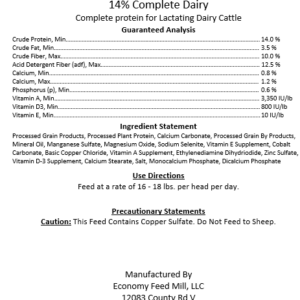 14% Complete Dairy TAG
